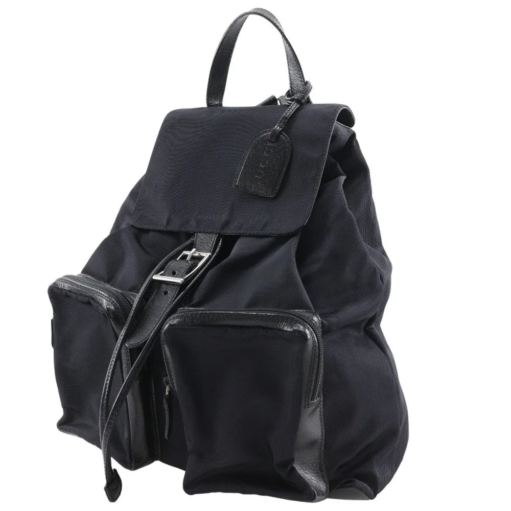 GUCCI Black Leather Backpack